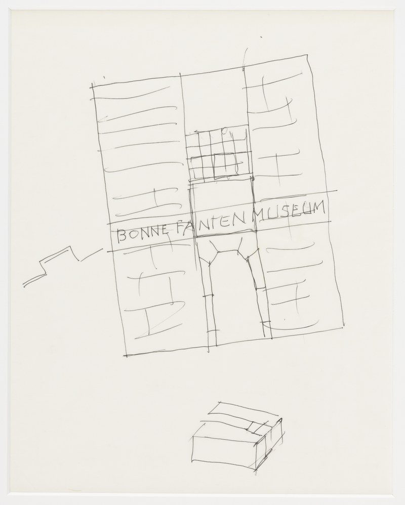 Ontwerp Bonnefantenmuseum: ontwerpschets hoofdingang
