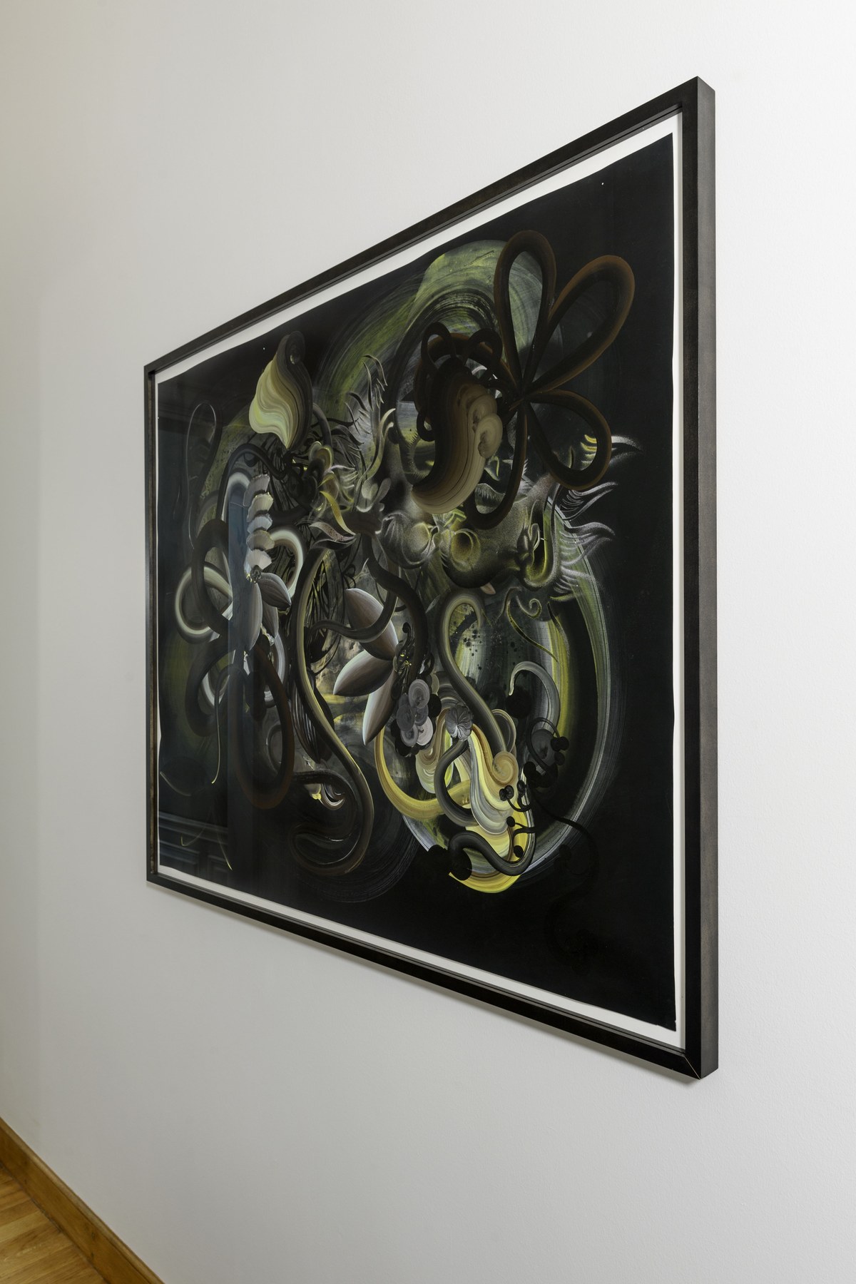 Hadassah Emmerich, On Black II, 2007, gemengde techniek op papier. Inventarisnummer 1005541. Collectie Bonnefanten, verworven met steun van het Mondriaan Fonds. Foto Mike Bink